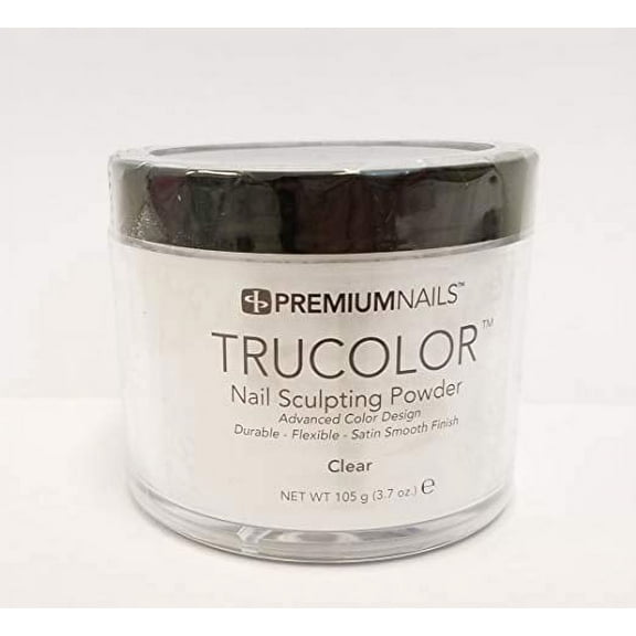 PREMIUM NAILS Trucolor Nail Color Powder 3.7 oz (105g) - CLEAR