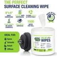 thumbnail image 3 of Vapor Fresh Value Wipes - 1,500 Count x 4 Rolls (6,000 Total Wipes) Plant Powered Commercial Grade Cleaner for Gym Equipment, Fitness Studios, Spas, Schools - Bulk Refill Rolls - Unscented, 3 of 5