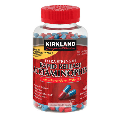 KS ES Rapid Release Pain Reliever Acetaminophen - 400 GelCaps