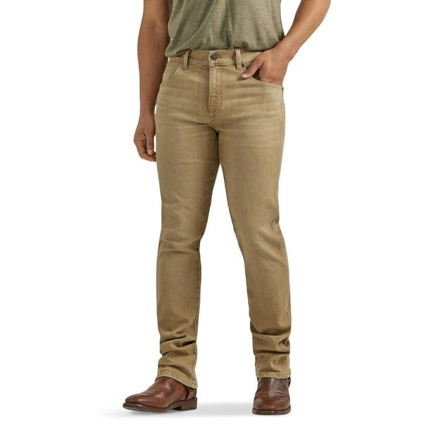 Sillín Jean Wrangler, retro, ajustado, de pierna recta, para hombre