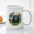 thumbnail image 3 of CafePress - Garden Shore 2 Black Pugs Mug - 11 oz Ceramic Mug - Novelty Coffee Tea Cup, 3 of 4