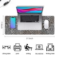 thumbnail image 5 of Long Mouse Pads for Desk,Black and Tan Leopard Print Desk Mats on Top Of Desks, Desk Mouse Pad Extra Large with 3mm Non-Slip Base and Stitched Edge for Gaming,Office,Work,Home 31.5"x11.8", 5 of 6