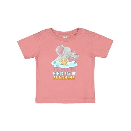 

Inktastic Mimi s Ray of Sunshine Cute Elephants Rainclouds and Sun Gift Baby Boy or Baby Girl T-Shirt