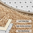 thumbnail image 2 of Junovo Oval Fluffy Area Rugs for Bedroom Plush Shaggy Carpet for Kids Room Bedside Nursery Mats, 2.6' x 5.3',Tan, 2 of 7