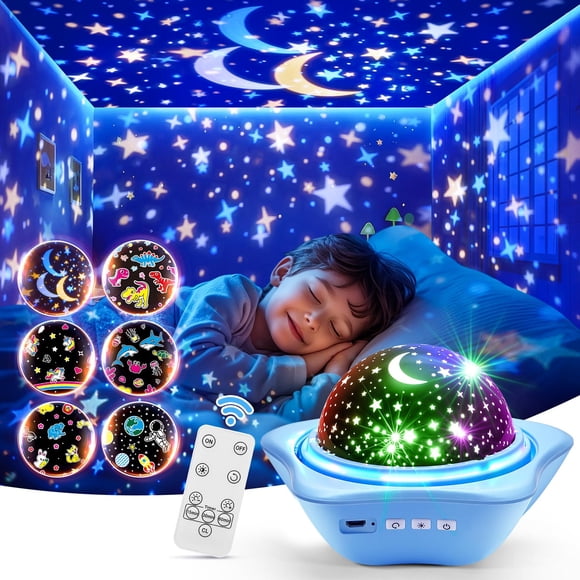 Proyector de luz nocturna PIKOY 42 modos de iluminación+6 películas para niños