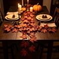 thumbnail image 6 of AYktou Fall Maple Leaves Garland, 5.7 Ft Hanging Vines Garland Artificial Autumn Foliage Garland Thanksgiving Decor Table Decor Fall Garland for Home Wedding Fireplace Party Outside Indoor Decor, 6 of 8