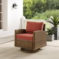 thumbnail image 2 of Crosley Furniture Bradenton Fabric Outdoor Swivel Rocker Chair in Red, 2 of 12