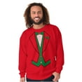 thumbnail image 5 of Ugly Christmas Santa's Elf Tuxedo Men's Crewneck Sweatshirt Brisco Brands S, 5 of 5