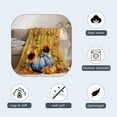 thumbnail image 5 of Fall Decorative Throw Blanket Twin Orange Thanksgiving Autumn Blue Pumpkin Sunflower Blanket for Couch Sofa Bed Outdoor Lightweight Fuzzy Soft Fleece Blankets and Throws 60x80, 5 of 6