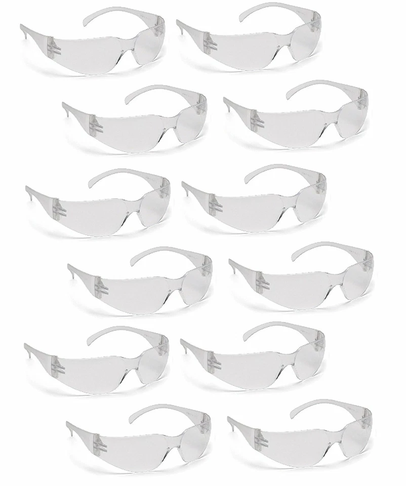 CIRCLE- 12 Pr S4110S Clear Lightweight Safety Glasses Protective Work Eyewear Ansi Z87+