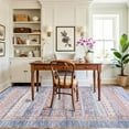 thumbnail image 2 of Jamfeel Boho Area Rugs for Living Room Low Pile Vintage Printed Carpet Washable Rug for Kitchen Bedroom Dining Room 6'x9' Blue, 2 of 7
