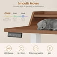 thumbnail image 5 of 55" Standing Desk with LED Lights and Storage, Modern Fluted Stand Up Desk, Height Adjustable Home Office Desk, 5 of 7