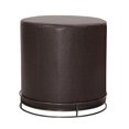 thumbnail image 2 of Howard Elliott Round Polyurethane No Tip Cylinder Ottoman in Avanti Black, 2 of 4