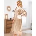 thumbnail image 3 of Bride Lace Kimono Robe – Embroidered Satin Wedding Robe Complete Set with Eye Mask, 3 of 8