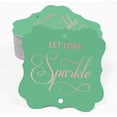 thumbnail image 2 of Inkdotpot Pack Of 100 Let Love Sparkle Wedding Paper Tags DIY Craft Bracket Shape Real Rose Gold Foil Hang Tags, 2 of 6