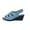 Sky Blue, variant on THDHVS Wedge Sandals for Women,Women's Sandals,Summer Casual Style Solid Color Mouth Buckle Hollow Wedge Sandals Black 5.5