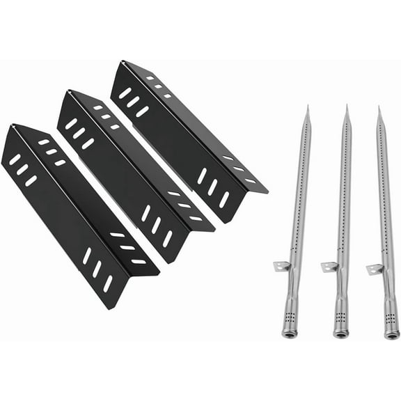 KitchenKey 17.7" Grill Burners Tube Replacement for Pit Boss Memphis Ultimate 4 In 1 Combo Smoker Grill, Stainless Gas Grill Burner Tube Kit-3 Pcs