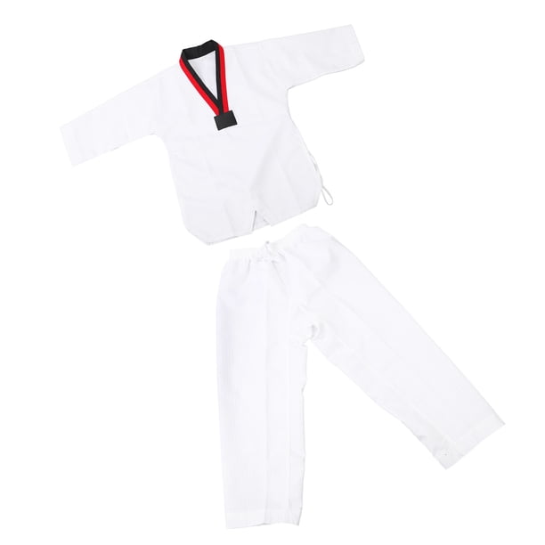 Uniforme de Taekwondo Uniforme de Taekwondo Modelo a Rayas Poliéster Algodón con Cinturón Ropa de Entrenamiento de Artes Marciales para la Práctica ANGGREK Otros