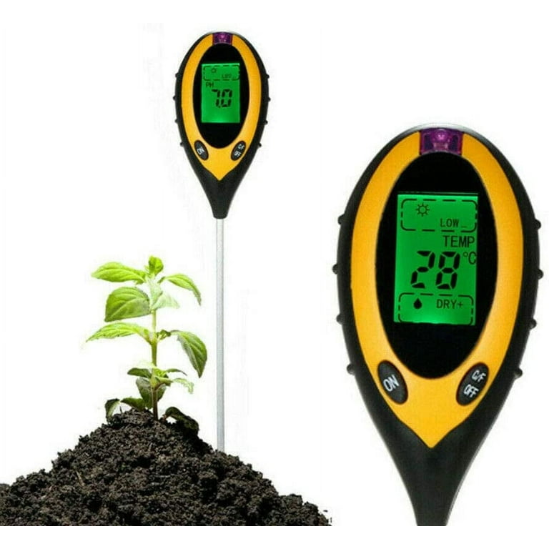 4-in-1 Soil Moisture Meter, Digital Plant Temperature, Soil