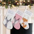 thumbnail image 4 of 3 calcetines navideños decorados adornos navideños lindos calcetines navideños de zorro calcetines de lana bolsa de regalo calcetines de regalo de Navidad JAMW Sencillez, 4 of 5