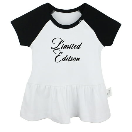 

Limited Edition Funny Dresses For Baby Newborn Babies Skirts Infant Princess Dress 0-24M Kids Graphic Clothes (Black Raglan Dresses 12-18 Months)