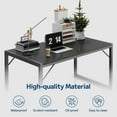 thumbnail image 3 of Asofer 45.5 in Dining Table Set for 4 with 2 Benches,Kitchen Table and Bench Set for Small Spaces,Dinette Set for Apartment,Black, 3 of 12