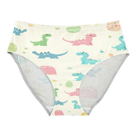 Women's Underwear Cartoon Dinosaurs and Eggs Hipster Panties Underwear for women, X-Small