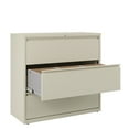 thumbnail image 5 of Hirsh 42 inch Wide 3 Drawer Metal Lateral File Cabinet for Home and Office, Holds Letter, Legal and A4 Hanging Folders, Putty, 5 of 6