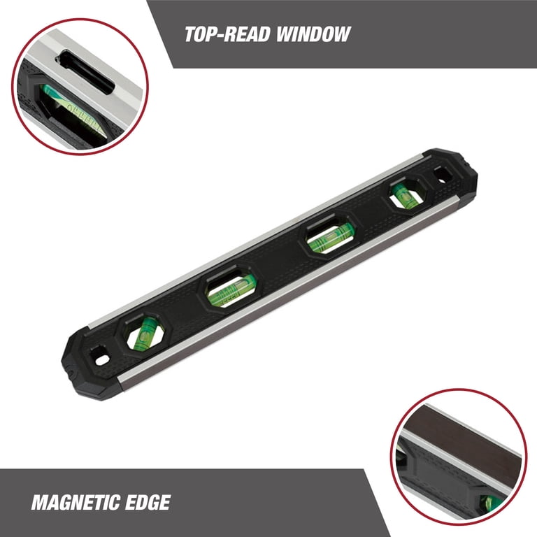 Hyper Tough 12-Inch Magnetic Torpedo Level, 4 Vials photo 5