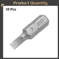 thumbnail image 3 of Uxcell 10pcs 1/4" Hex Shank SL4 Head 1" Length Flat Head Screwdriver Bit, 3 of 6