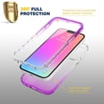 thumbnail image 2 of iPhone 13 Pro Case With Built-in Screen Protector, Rosebono Hybrid Gradient Transparent Soft TPU Clear Skin Cover Case For iPhone 13 Pro (Purple), 2 of 5