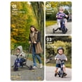 thumbnail image 3 of Bicicleta para niños pequeños, 4 en 1, con asa de empuje, respaldo y cinturón, 3 of 9