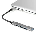 thumbnail image 3 of MesaSe Alloy USB Hub Portable 4 Port Keyboard Headphone Adapter Office Notebook Computer Splitter Accessories with 10cm Cable USB Head, 3 of 8