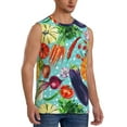 thumbnail image 2 of Pofeuu Vegetable Print Men's Muscle T-Shirt, Sleeveless, Muscle Tank, Classic Muscle Tee Top For Men Casual Sleeveless Muscle T-Shirt Trendy Clothes-3X-Large, 2 of 7