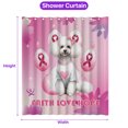 thumbnail image 5 of Faith Love Hope Poodle Breast Cancer Awareness Survivor Shower Curtain Poodles Dog Lover Gifts Idea Waterproof Bathroom Bathtub Curtain - 02017, 5 of 5