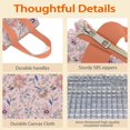 thumbnail image 4 of Pioneer Flower Floral Print Pattern Insulated Lunch Bag for Women & Adults,Large Portable Soft Cooler Lunch Bag,Thermal Food Storage Tote with Pearl Cotton,8.66L,8.75x5.75x9.5 Inch, 4 of 6