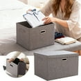 thumbnail image 1 of Fabric Storage For Home Organization Small With Handles Foldable Cube Organizer For Shelves And Closet, 1 of 7