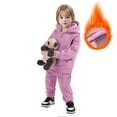 thumbnail image 5 of Zshosam Outfit for Girls Baby Fall Outfits for Girl Boy Long Sleeve Hoodie Top and Long Sweatpants Set Toddler Sweatsuit Size 4T 5T,(Light Purple 4-5 Years), 5 of 5