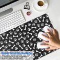 thumbnail image 4 of Long Mouse Pads for Desk,Black Dog Paw Footprint Bone Desk Mats on Top Of Desks, Desk Mouse Pad Extra Large with 3mm Non-Slip Base and Stitched Edge for Gaming,Office,Work,Home 35.4"x15.7", 4 of 6