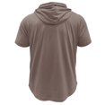 thumbnail image 5 of Iugvhana Mens Hooded/Lapel Shirts Pullover Casual Solid Short Sleeve Button Down Shirt with Chest Double Pockets Khaki XXXL, 5 of 6