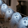 thumbnail image 6 of White Halloween String Lights - 20 LED Ghost Battery Operated Lights for Indoor/Outdoor Decor - 300cm Spooky Lighting for Yard, Home, Party & Decorations, 6 of 6