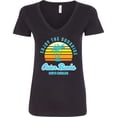 thumbnail image 3 of Inktastic Summer Enjoy the Sunshine Outer Banks North Carolina in Blue Women's V-Neck T-Shirt, 3 of 5