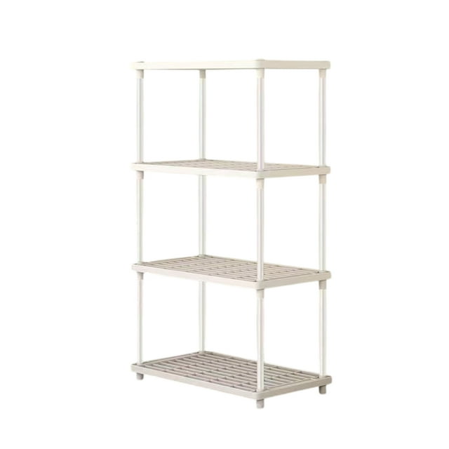 SLYNSHome 4 Tier Storage Rack with Shelf,Freestanding Shelf Bathroom Organizer,Shelving Unit Storage Rack Organizer for Home,Garage,Shed,Laundry Room