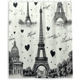 thumbnail image 2 of Vintvintage Eiffel Tower Shower Curtain Waterproof Fabric with 12 Hooks Bathroom Bath Curtain Set Polyester Fabric Machine Washable 60 x 72 Inch Home Decor, 2 of 6