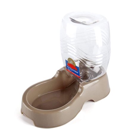 Dog Water Dispenser Aspen Pet Water Dispenser Station, Beige - Auto Replenish Gravity Waterer Drinking Fountain Bottle Bowl Dish Portable Stand for Small Dog Cat Animal - (1/4 Gallon) ()