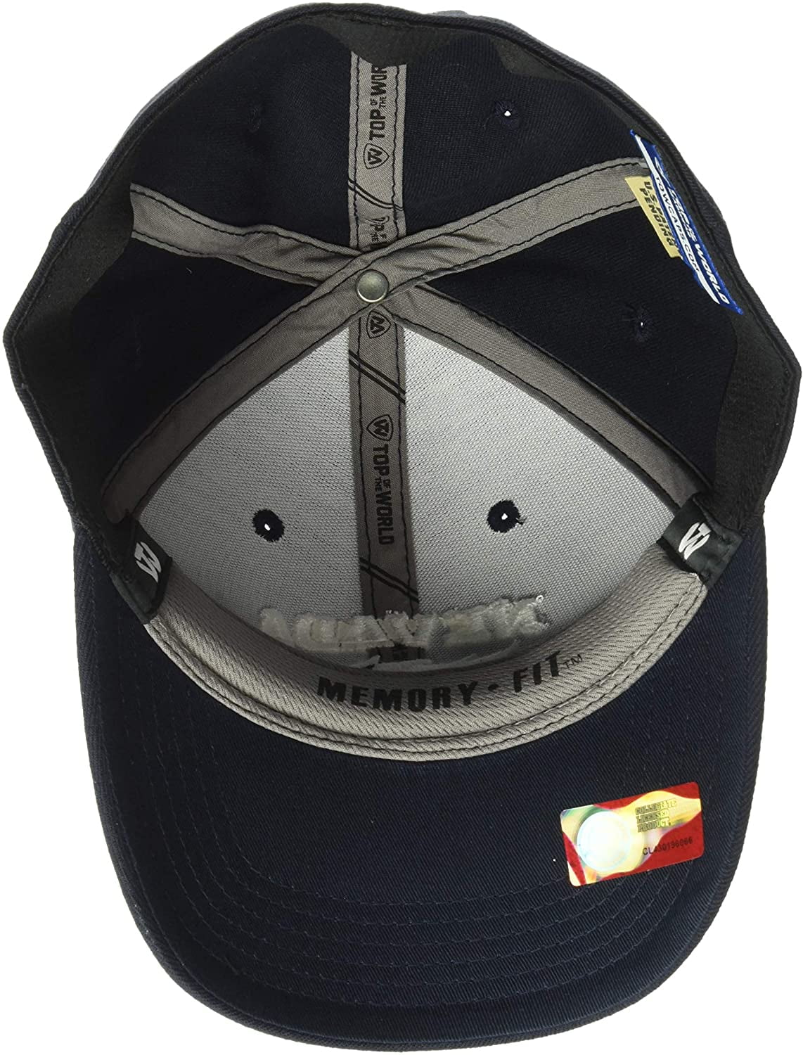 Top of the World Premium Collection One-Fit Memory Fit Hat White Icon 