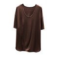 thumbnail image 1 of Mujeres de Verano Tops Suelto Ajuste Casual Color Sólido sin Mangas Cuello en V, Blusa de Moda para el Día Y la Fiesta, 1 of 4