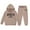Khaki, variant on Tween Outfits for Girls Sets Winter Hoodie Joggers Comfy Casual Kids Print Cute Girls Fall Clothes Light Pink Size 12-13T