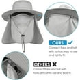 thumbnail image 5 of Yirtree Fishing Hat for Men & Women, Outdoor UV Sun Protection Wide Brim Hat with Face Cover & Neck Flap, 5 of 7