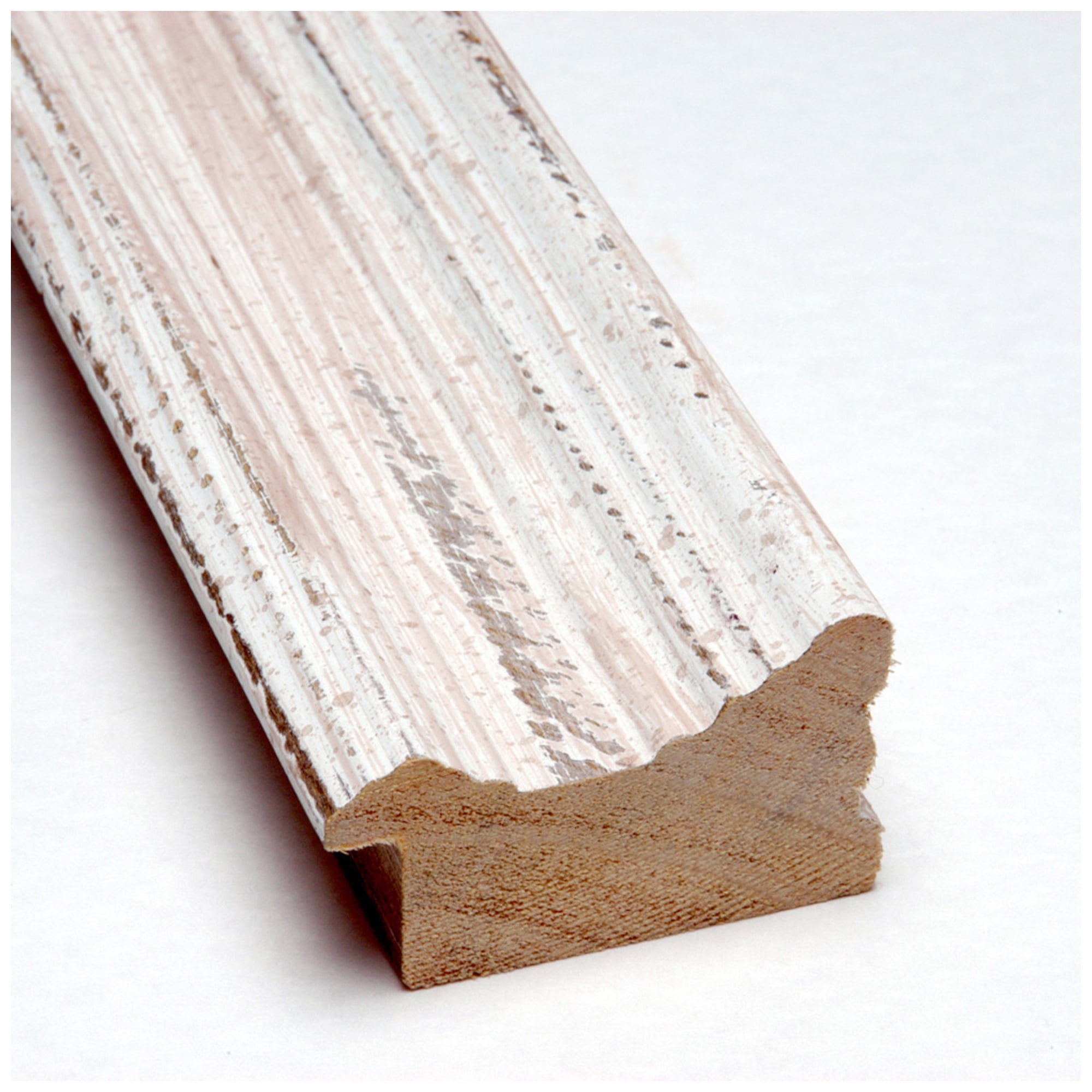 Amanti Art Natural Cork Board Wood Framed Alexandria White Wash Narrow Bulletin Board 27 in. x 19 in.
